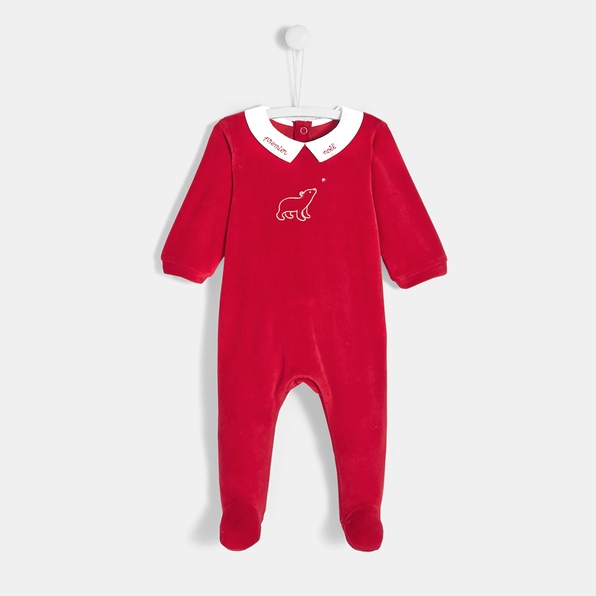 photographe-naissance-paris-pyjama-rouge-noel-bebe